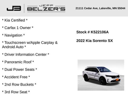 2022 Kia Sorento SX