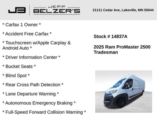 2025 RAM ProMaster 2500 High Roof