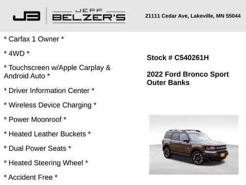 2022 Ford Bronco Sport Outer Banks