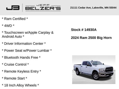 2024 RAM 2500 Big Horn