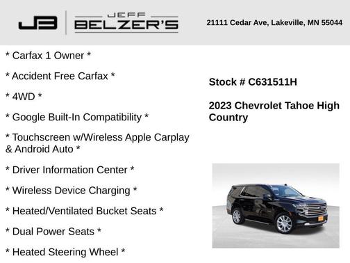 2023 Chevrolet Tahoe High Country