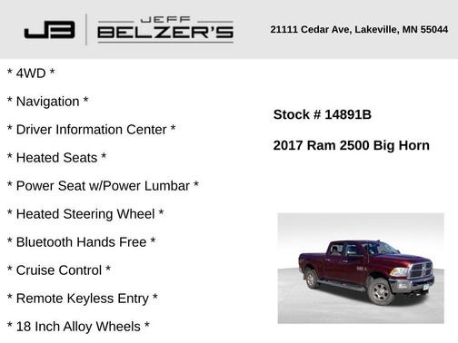 2017 RAM 2500 Big Horn