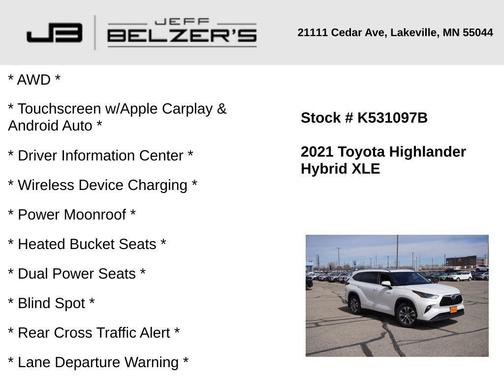 2021 Toyota Highlander Hybrid XLE