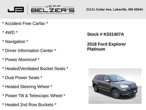 2018 Ford Explorer Platinum