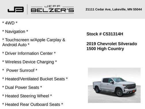 2019 Chevrolet Silverado 1500 High Country
