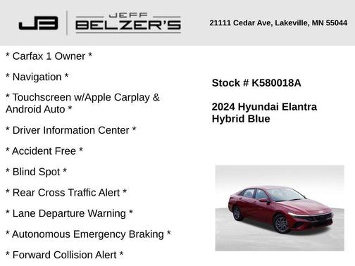 2024 Hyundai ELANTRA HEV Blue