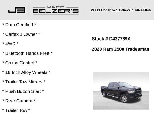 2020 RAM 2500 Tradesman
