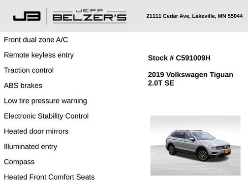 2019 Volkswagen Tiguan 2.0T SE