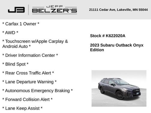 2023 Subaru Outback Onyx Edition