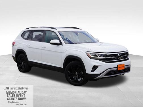 Pure White 2022 Volkswagen Atlas 3.6L SE w/Technology