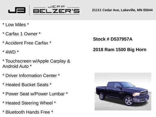 2018 RAM 1500 Big Horn