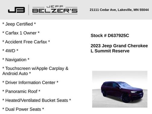 2023 Jeep Grand Cherokee L Summit