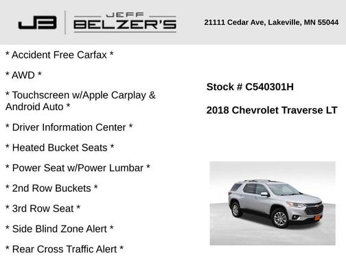 2018 Chevrolet Traverse LT Cloth