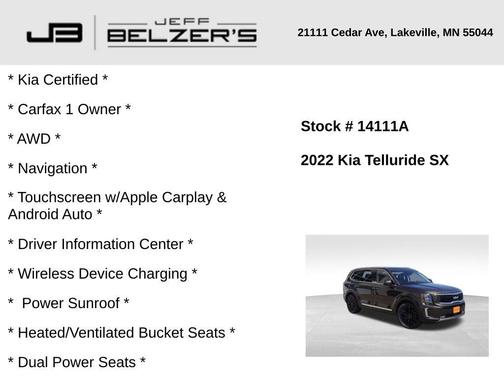 2022 Kia Telluride SX