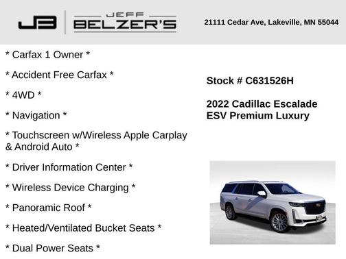 2022 Cadillac Escalade ESV Premium Luxury