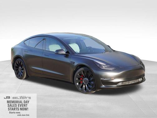 Matte Black 2023 Tesla Model 3 Performance