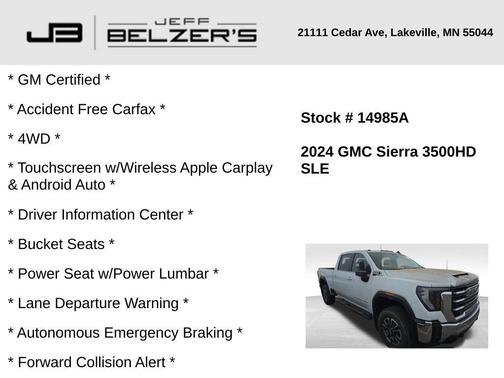 2024 GMC Sierra 3500 SLE