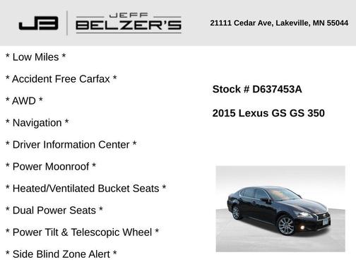2015 Lexus GS 350 Base