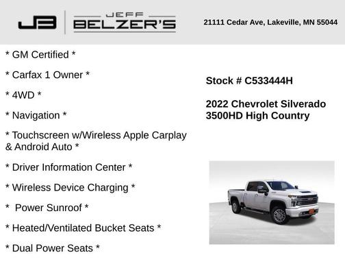2022 Chevrolet Silverado 3500 High Country