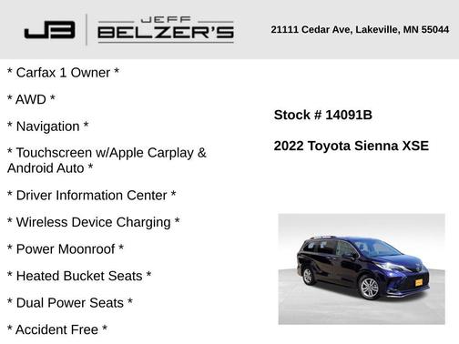 2022 Toyota Sienna XSE 7 Passenger
