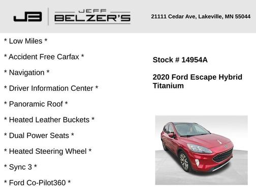 2020 Ford Escape Titanium Hybrid