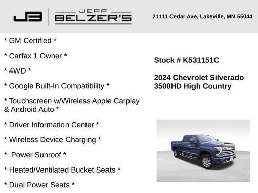 2024 Chevrolet Silverado 3500 High Country