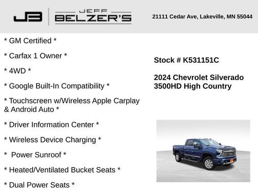 2024 Chevrolet Silverado 3500 High Country