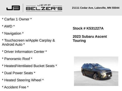 2023 Subaru Ascent Touring 7-Passenger