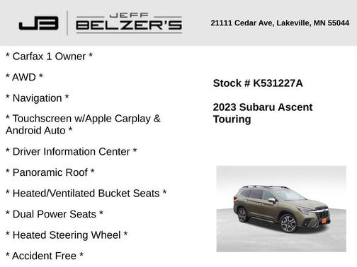 2023 Subaru Ascent Touring 7-Passenger
