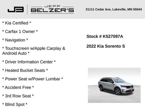 2022 Kia Sorento S