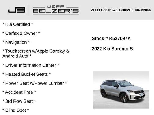 2022 Kia Sorento S
