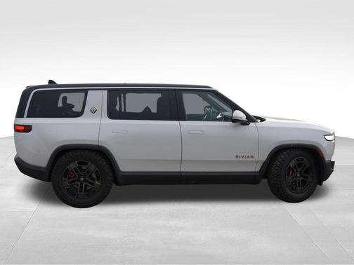Glacier White 2023 Rivian R1S Adventure Quad Motor Large Pack