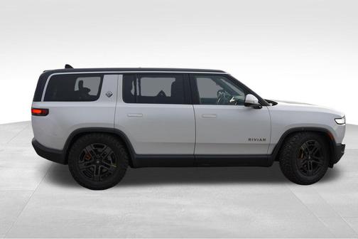 Glacier White 2023 Rivian R1S Adventure Quad Motor Large Pack
