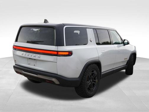 Glacier White 2023 Rivian R1S Adventure Quad Motor Large Pack