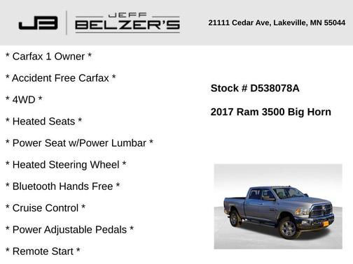 2017 RAM 3500 Big Horn