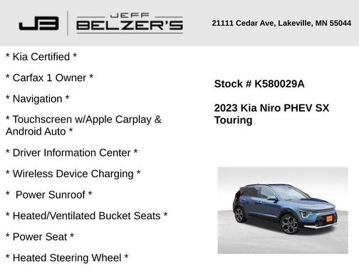 2023 Kia Niro Plug-In Hybrid SX Touring