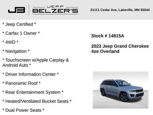 2023 Jeep Grand Cherokee 4xe Overland