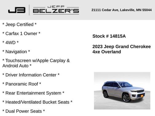 2023 Jeep Grand Cherokee 4xe Overland