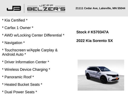 2022 Kia Sorento SX