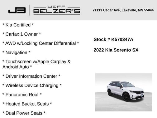 2022 Kia Sorento SX