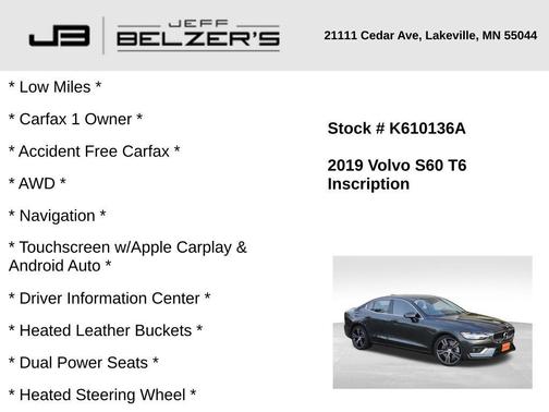 2019 Volvo S60 T6 Inscription