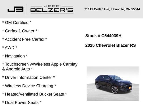 2025 Chevrolet Blazer RS