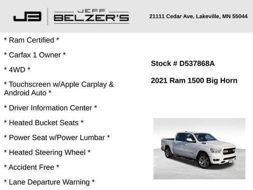 2021 RAM 1500 Big Horn