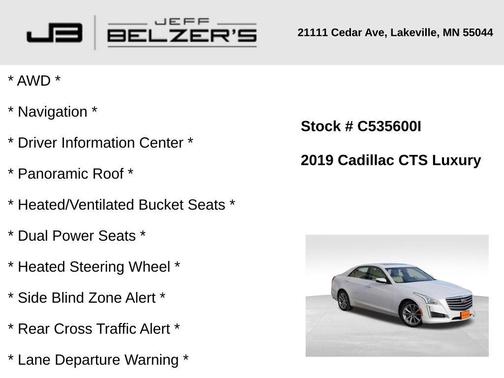 2019 Cadillac CTS 3.6L Luxury