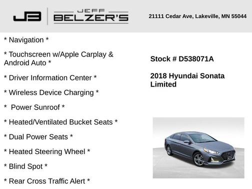 2018 Hyundai SONATA Limited