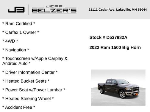 2022 RAM 1500 Big Horn