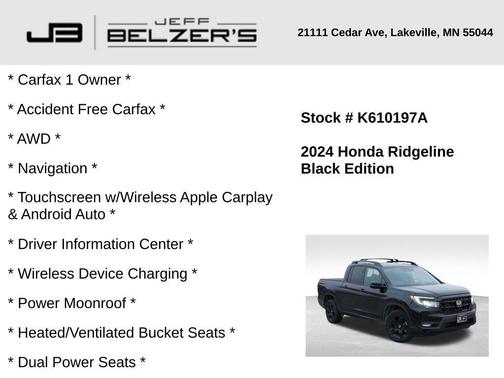 2024 Honda Ridgeline Black Edition