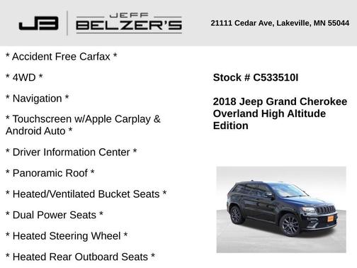2018 Jeep Grand Cherokee High Altitude