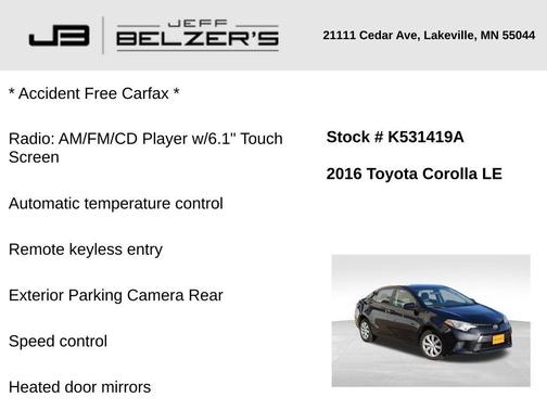 2016 Toyota Corolla L