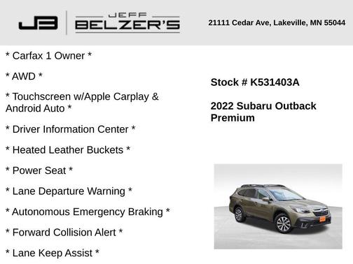 2022 Subaru Outback Premium